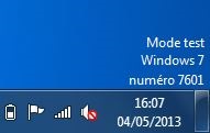 Mode Test Windows 7 Familiale