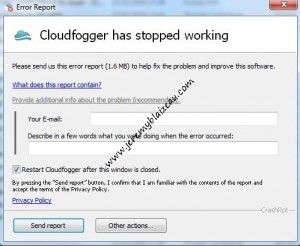 Cloudfogger crash report